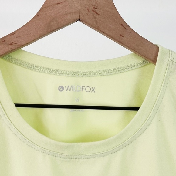 NWT Wildfox Vibes Cropped Tank in Shadow Lime - Picture 6 of 8